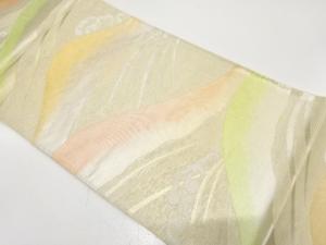 アンティーク　絽　遠山に荒波模様織り出し袋帯（材料）